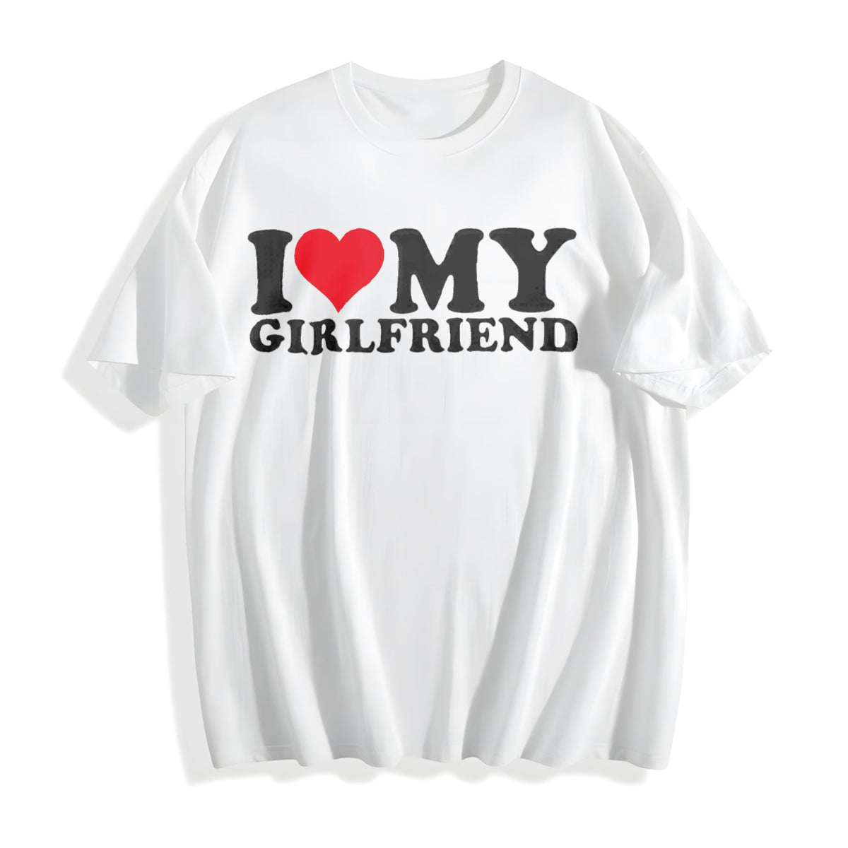 I Love My Gf I Heart My Gf And Exquisite Cotton T-Shirt product image 2