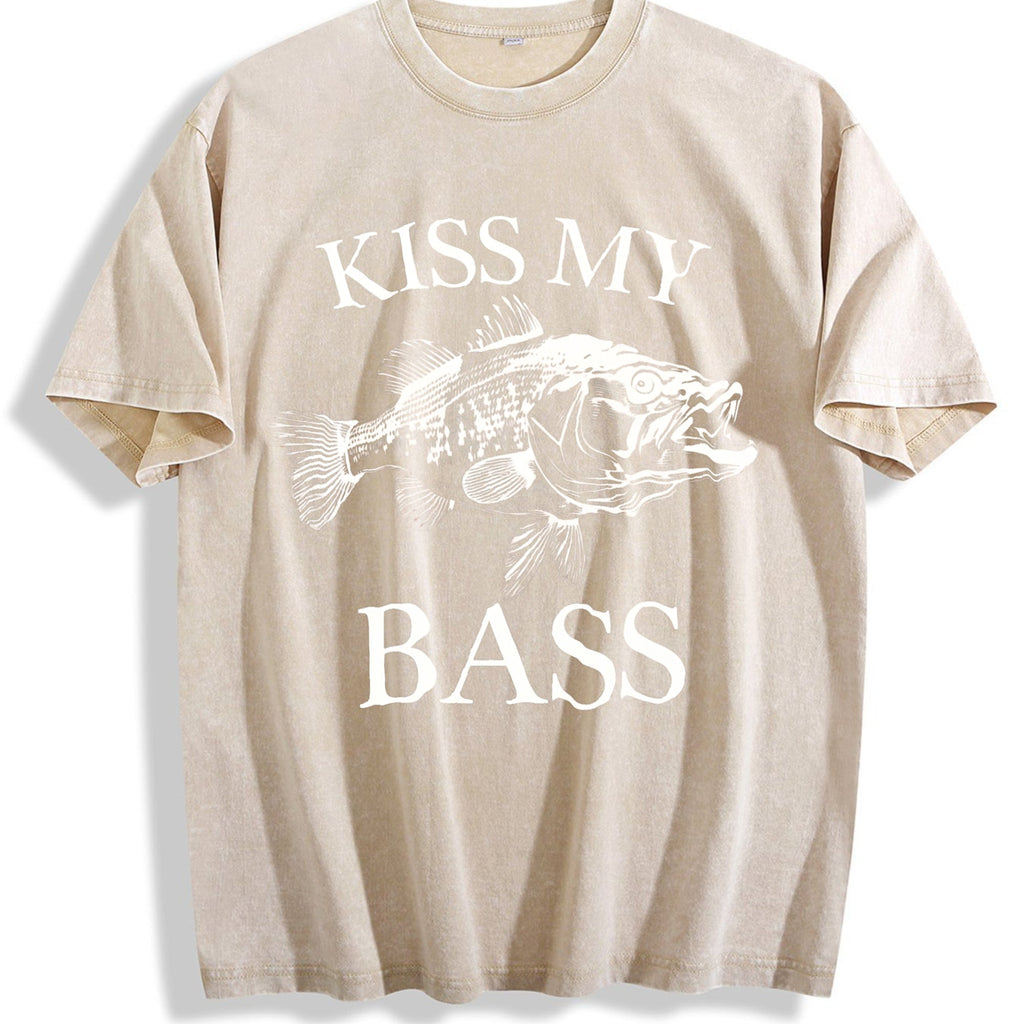Kiss My Bass 90s Tattoo Vintage Washed T-Shirt product image 1