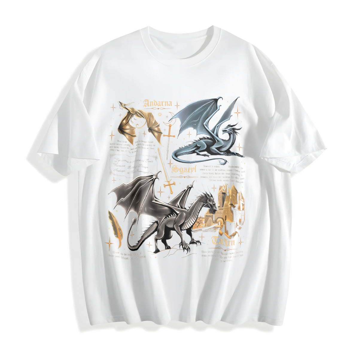 Fourth Wing Dragon Cotton T-Shirt product image 2