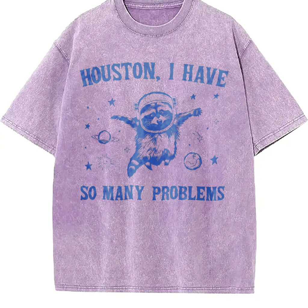 Raccoon In Space 90s Vintage Washed T-Shirt product image 6