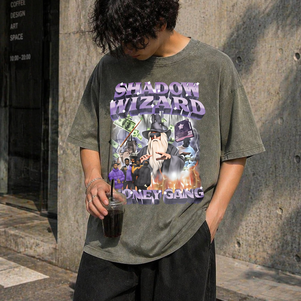 Shadow Wizard Money Gang Vintage Washed T-Shirt product image 4