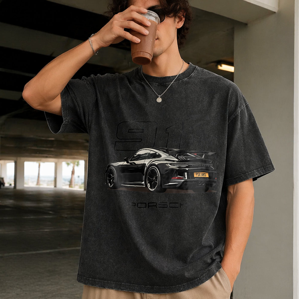 911 GT3 Vintage Washed T-Shirt product image 2