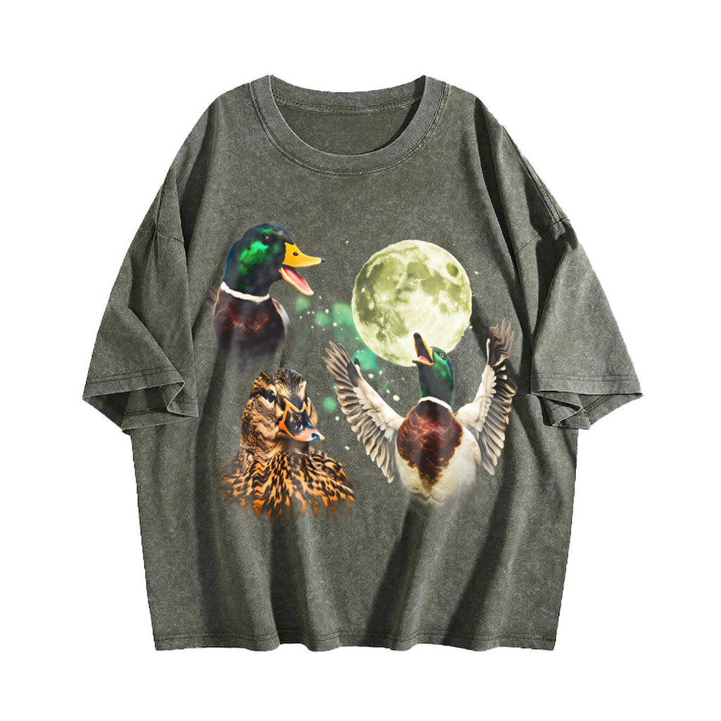 Mallard Duck Moon Vintage Washed T-Shirt product image 4