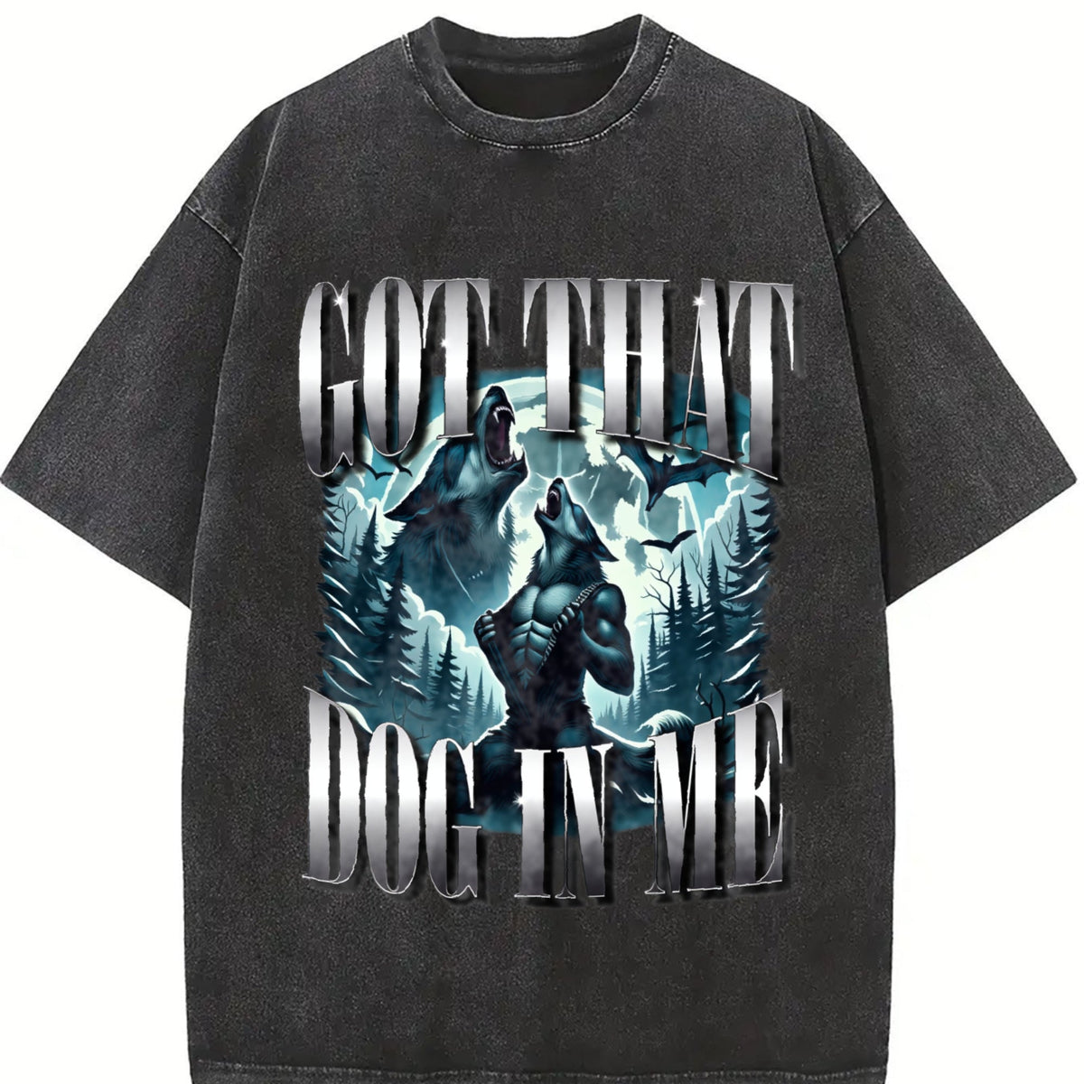 Got That Dog In Me Alpha Wolf Vintage Washed T-Shirt product image 2