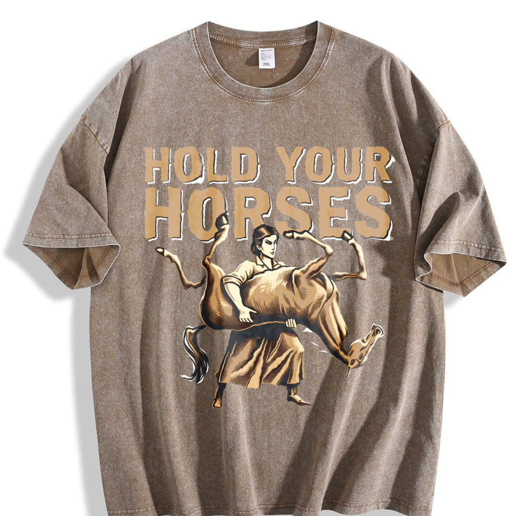 Funny Sarcastic Literal Hold Your Horses Strong Woman product image 3