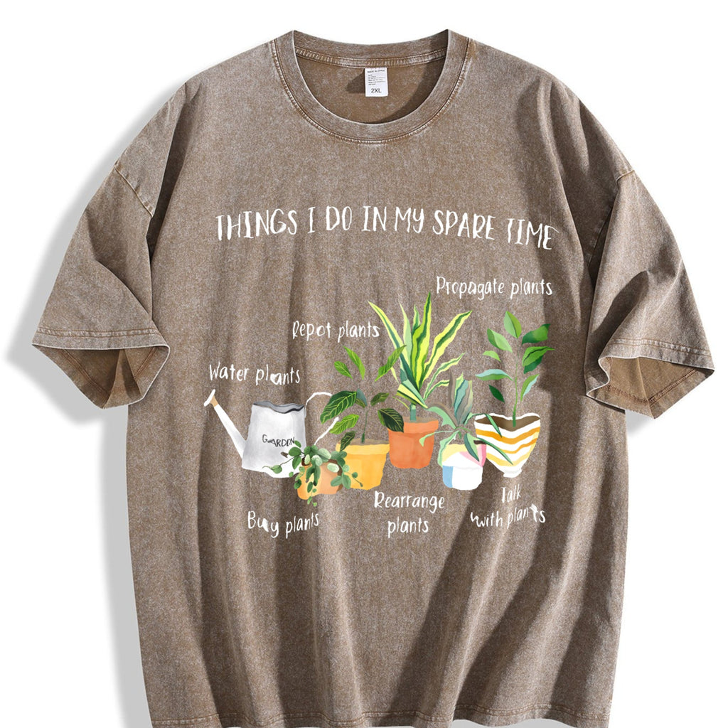 Plant Parent Humor Vintage Washed T-Shirt product image 3