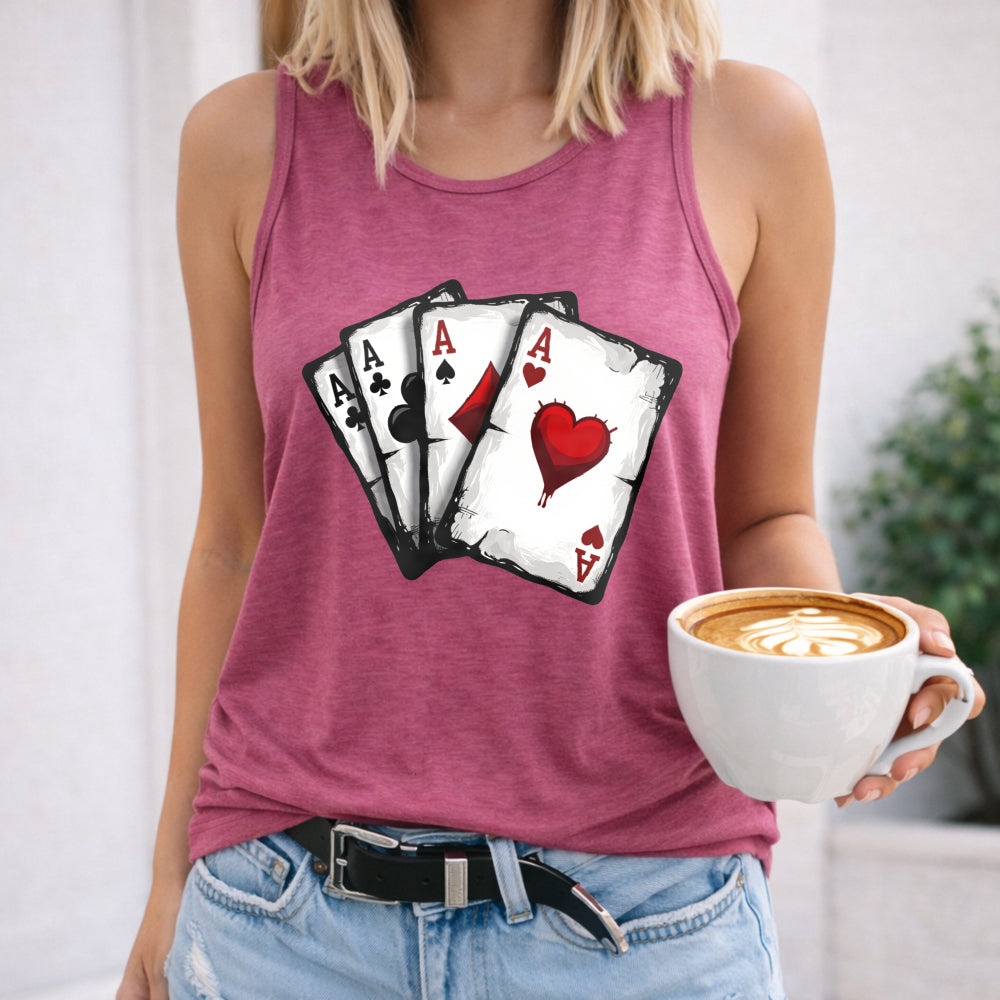 Four Aces Playing Cards Women's Tank Top