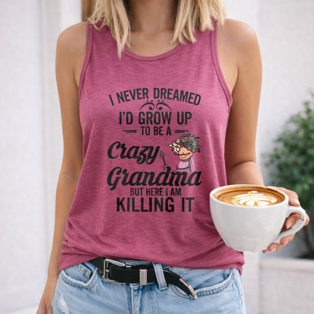 Crazy Grandma Killing It Women's Tank Top