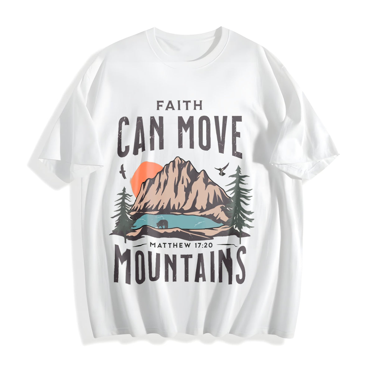 Scenery And Letter One-piece Summer Cotton T-Shirt product image 2