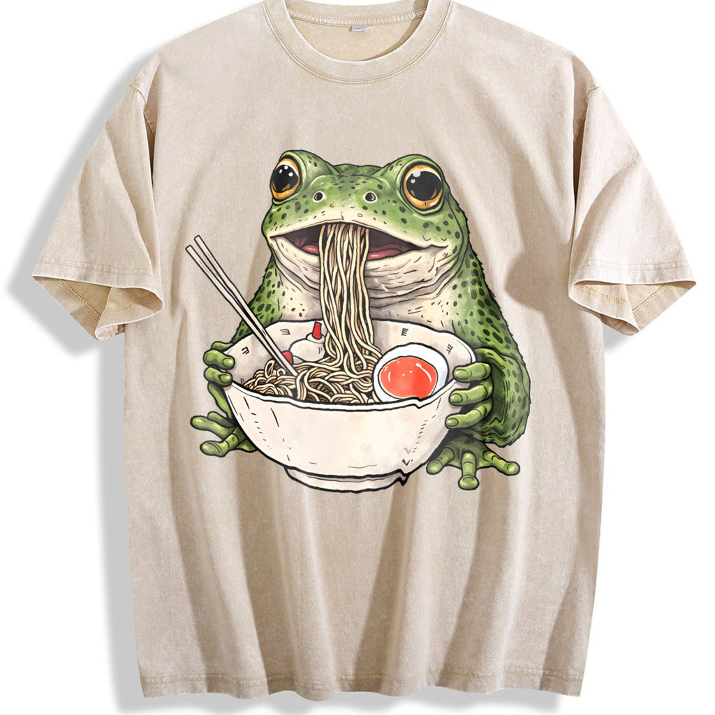 Frog Ramen Vintage Washed T-Shirt product image 1