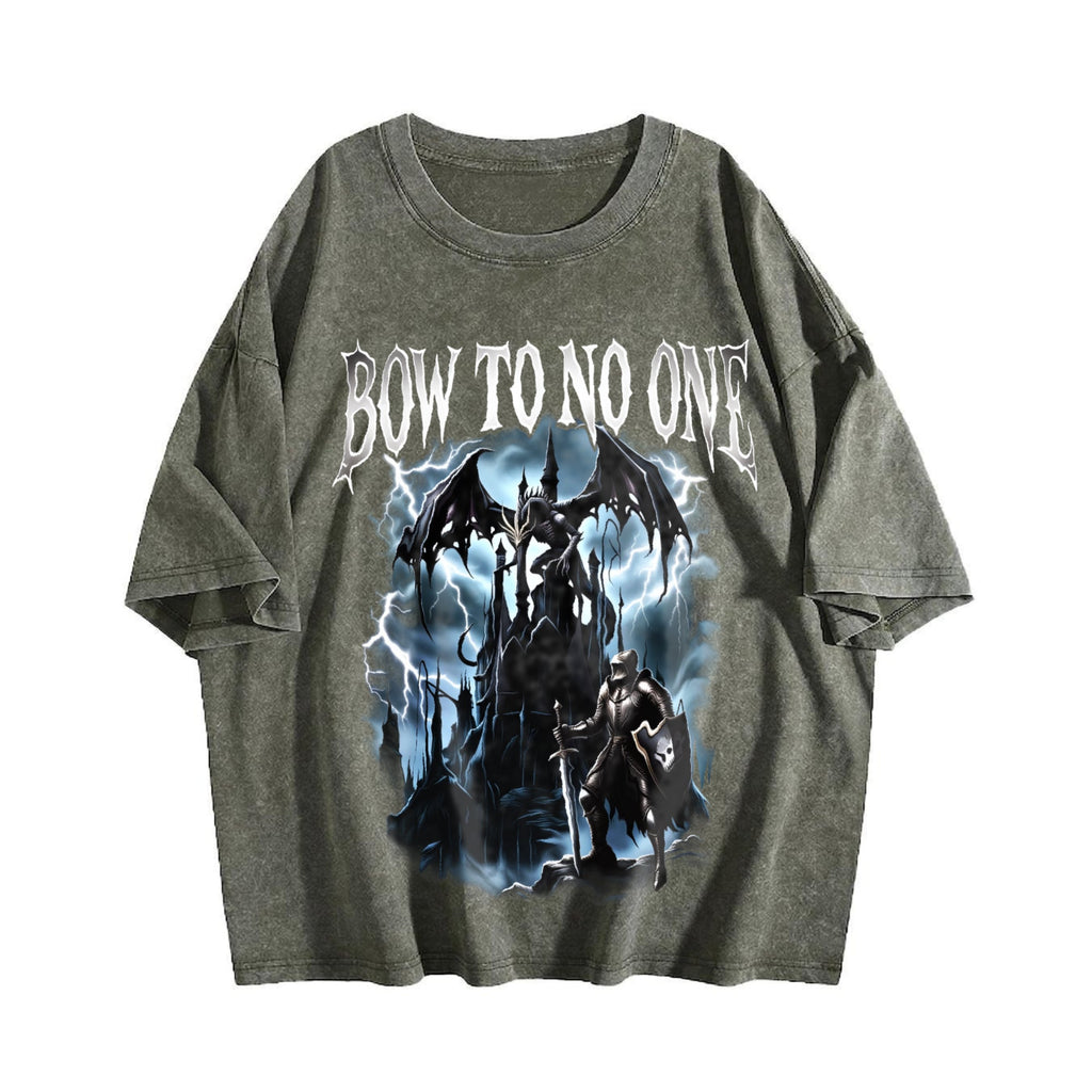 Bow To No One Medieval 90s Vintage Washed T-Shirt product image 4