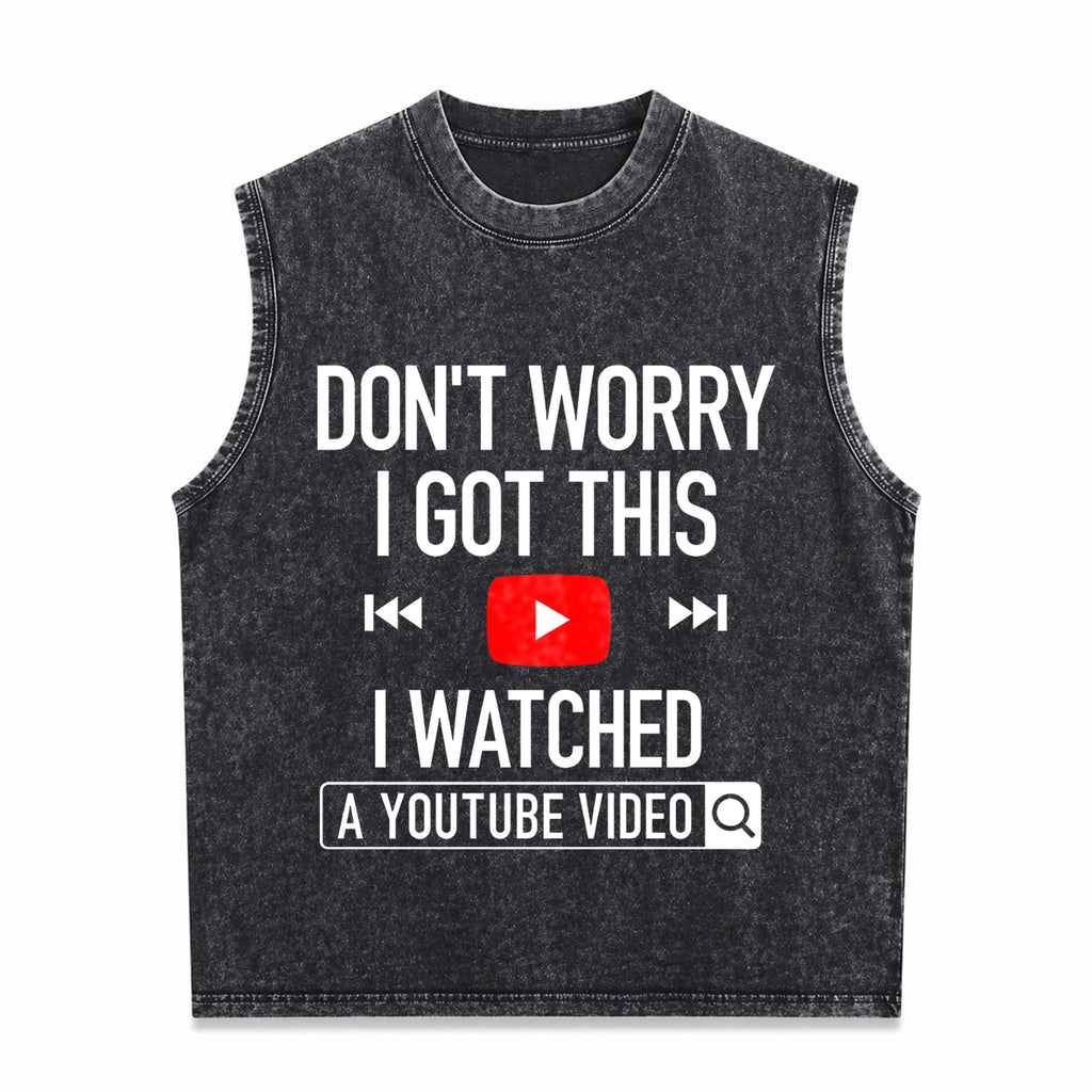 Funny Diy Mechanic Engineer Garage Humorous Father's Day Men's Washed Tank Top