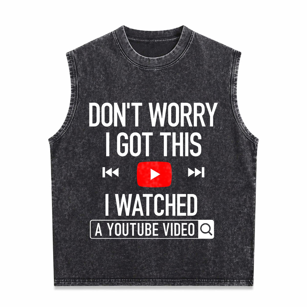 Funny Diy Mechanic Engineer Garage Humorous Father's Day Men's Washed Tank Top