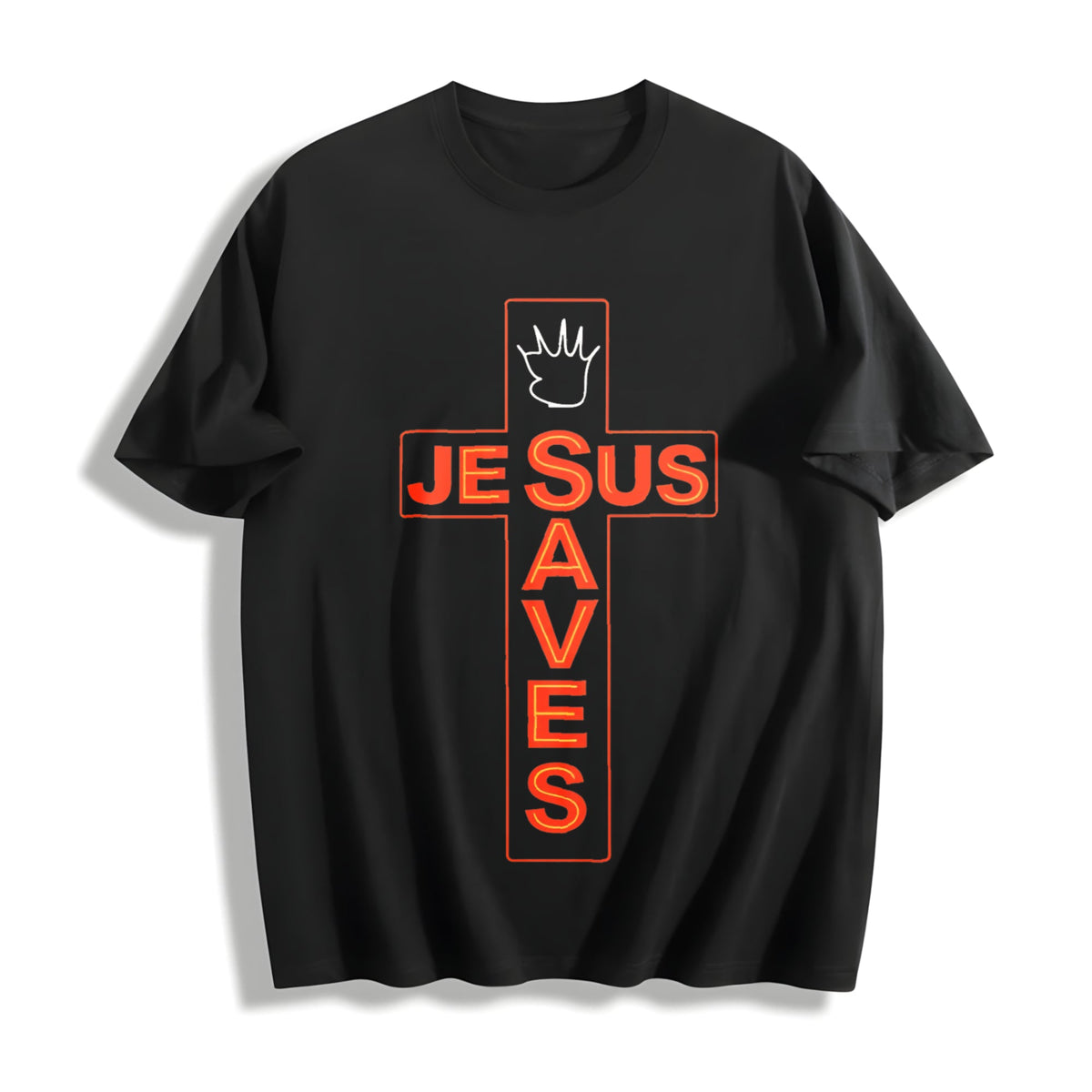 Jesus Saves Cotton T-Shirt product image 1