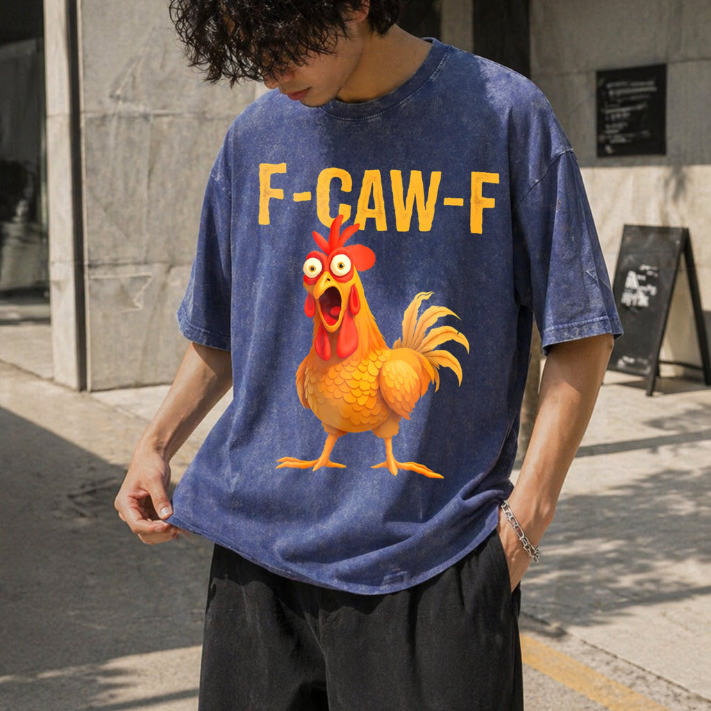 Funny Chicken Vintage Washed T-Shirt product image 8