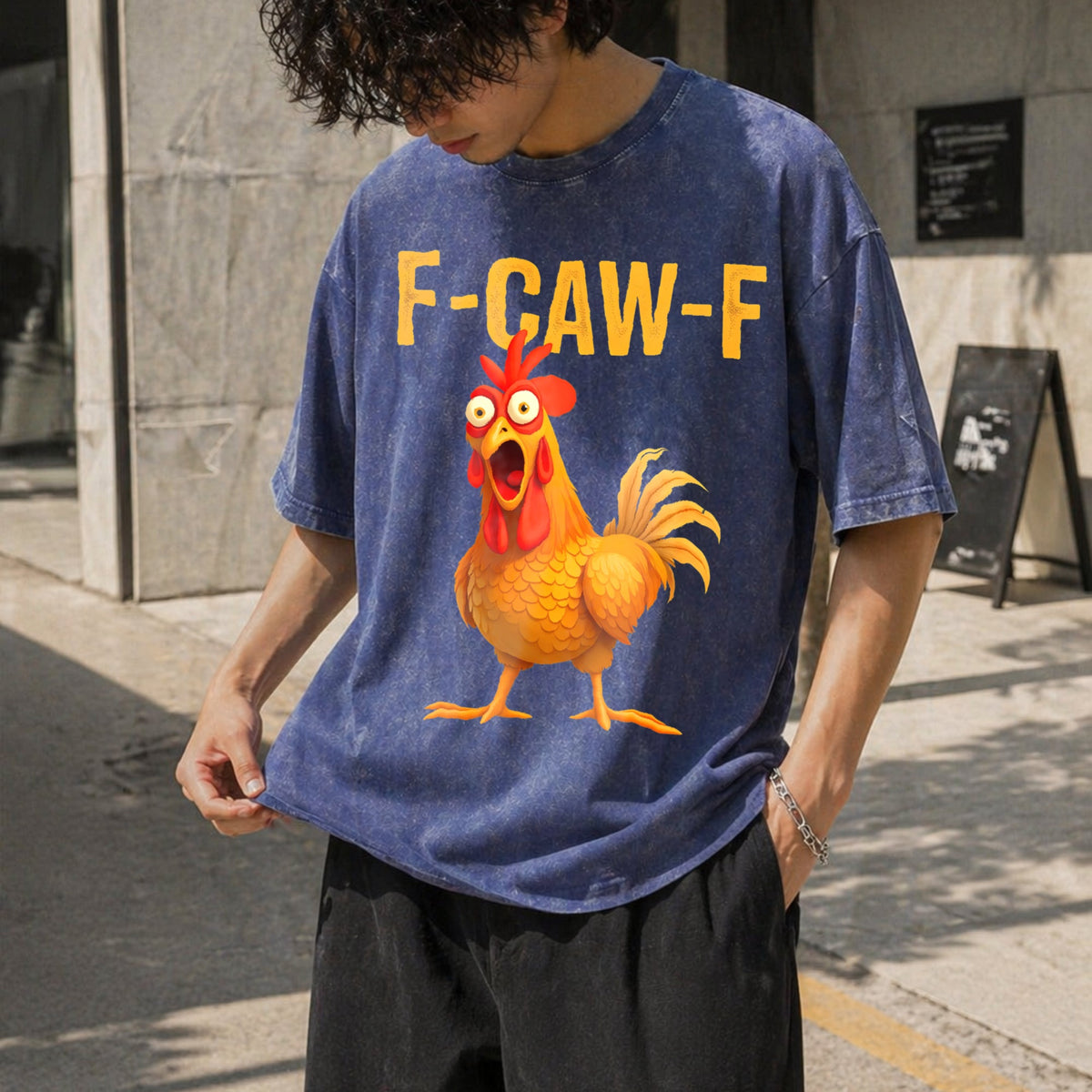 Funny Chicken Vintage Washed T-Shirt product image 8