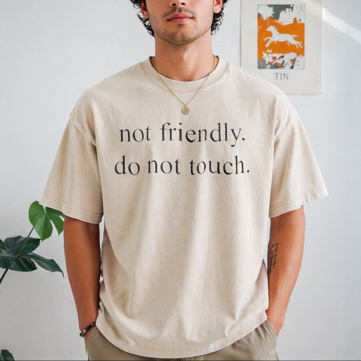 Not Friendly Do Touch Vintage Washed T-Shirt product image 1