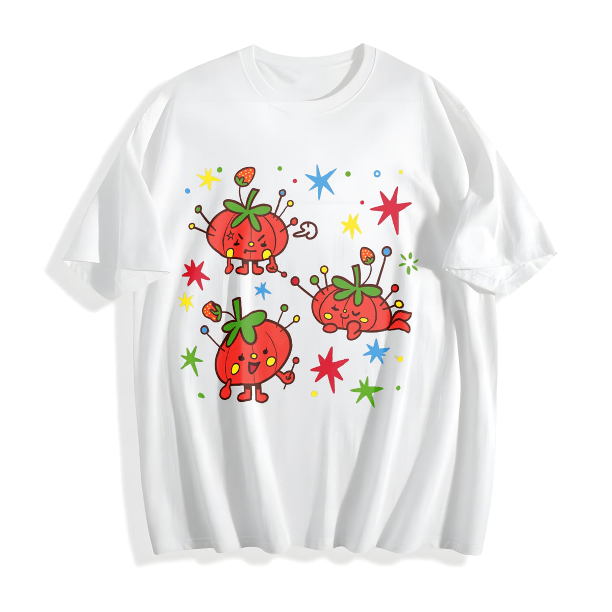 Cute Tomato Party Cotton T-Shirt product image 2