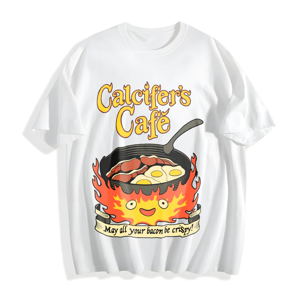 Calcifer's Cafe Howl's Moving Castle Cotton T-Shirt product image 2
