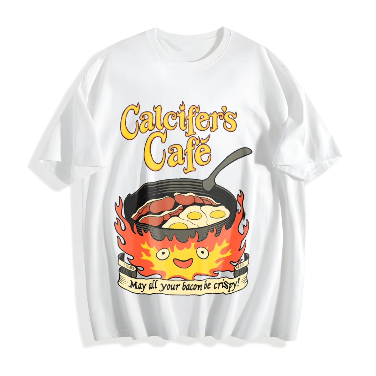 Calcifer's Cafe Howl's Moving Castle Cotton T-Shirt product image 2