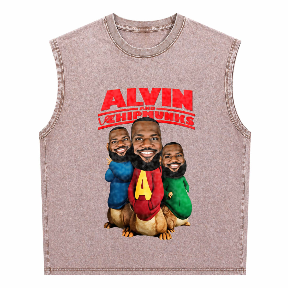 Lebron James Alvin And Chipmunks Bk-130 Men's Washed Tank Top