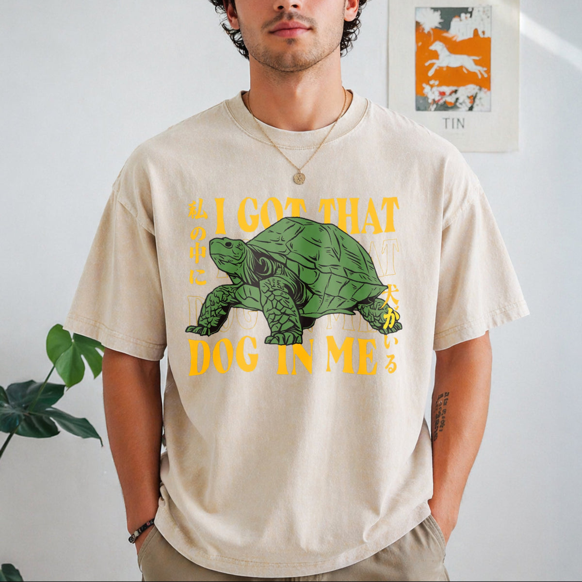 Turtle I Got That Dog In Me Vintage Washed T-Shirt product image 1