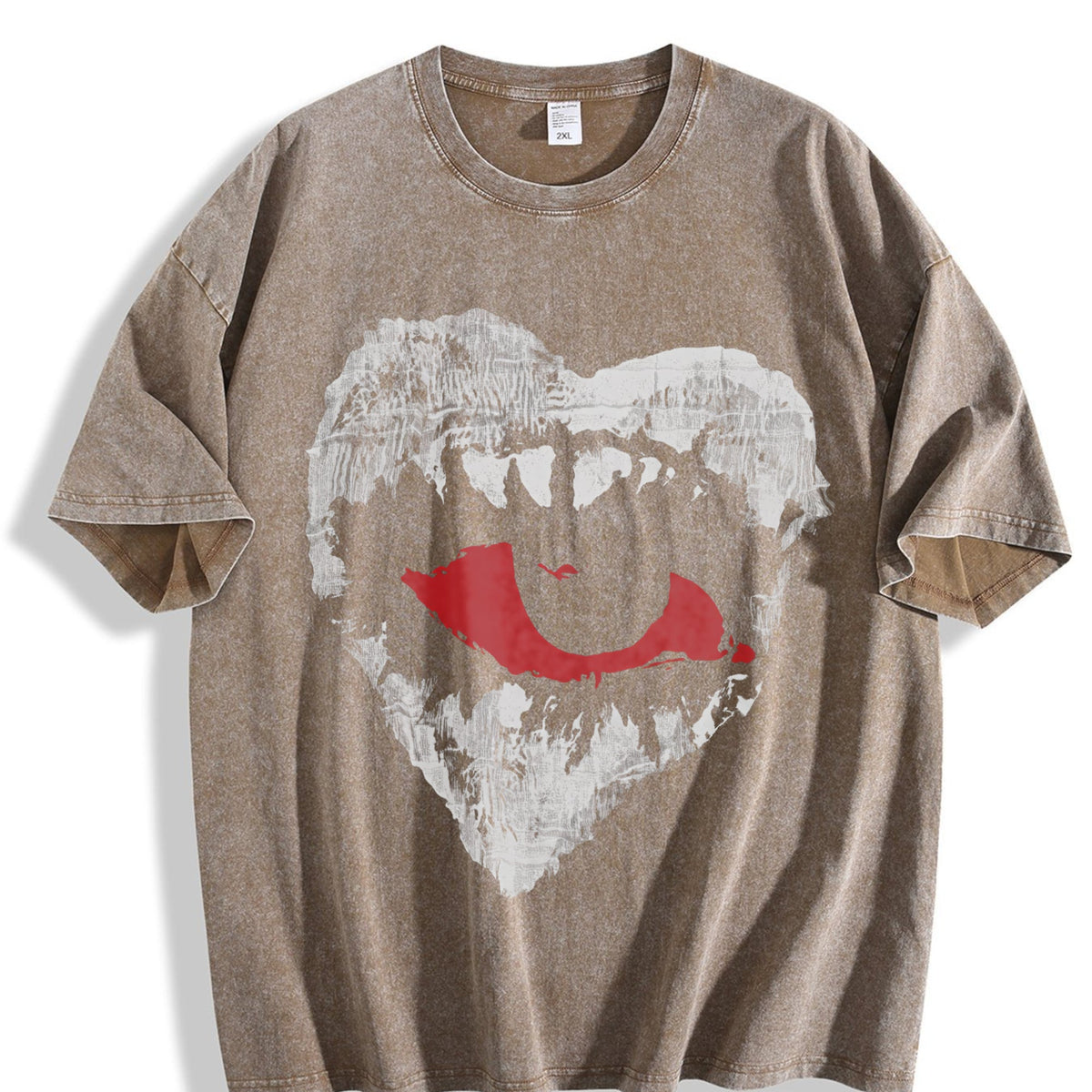 Mysterious Heart-shaped Eye Vintage Washed T-Shirt product image 3