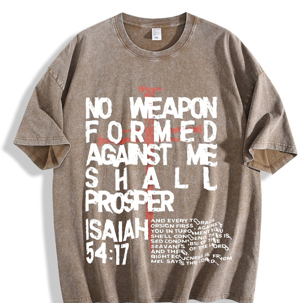 No Weapon Christian Vintage Washed T-Shirt product image 3