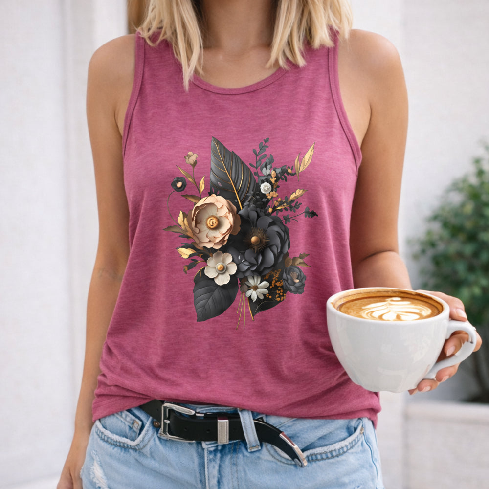 Moody Floral Bouquet Women's Tank Top