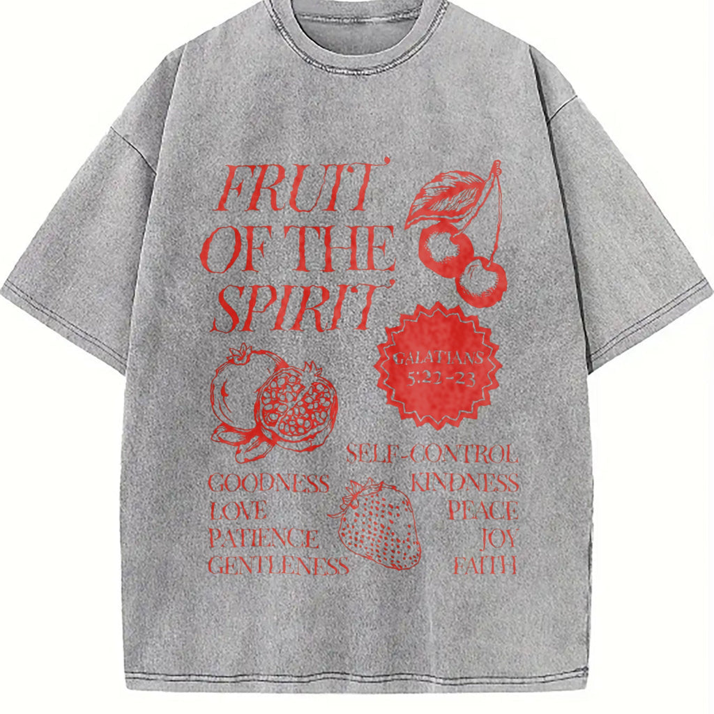 Fruit of the Spirit Scripture Vintage Washed T-Shirt product image 4