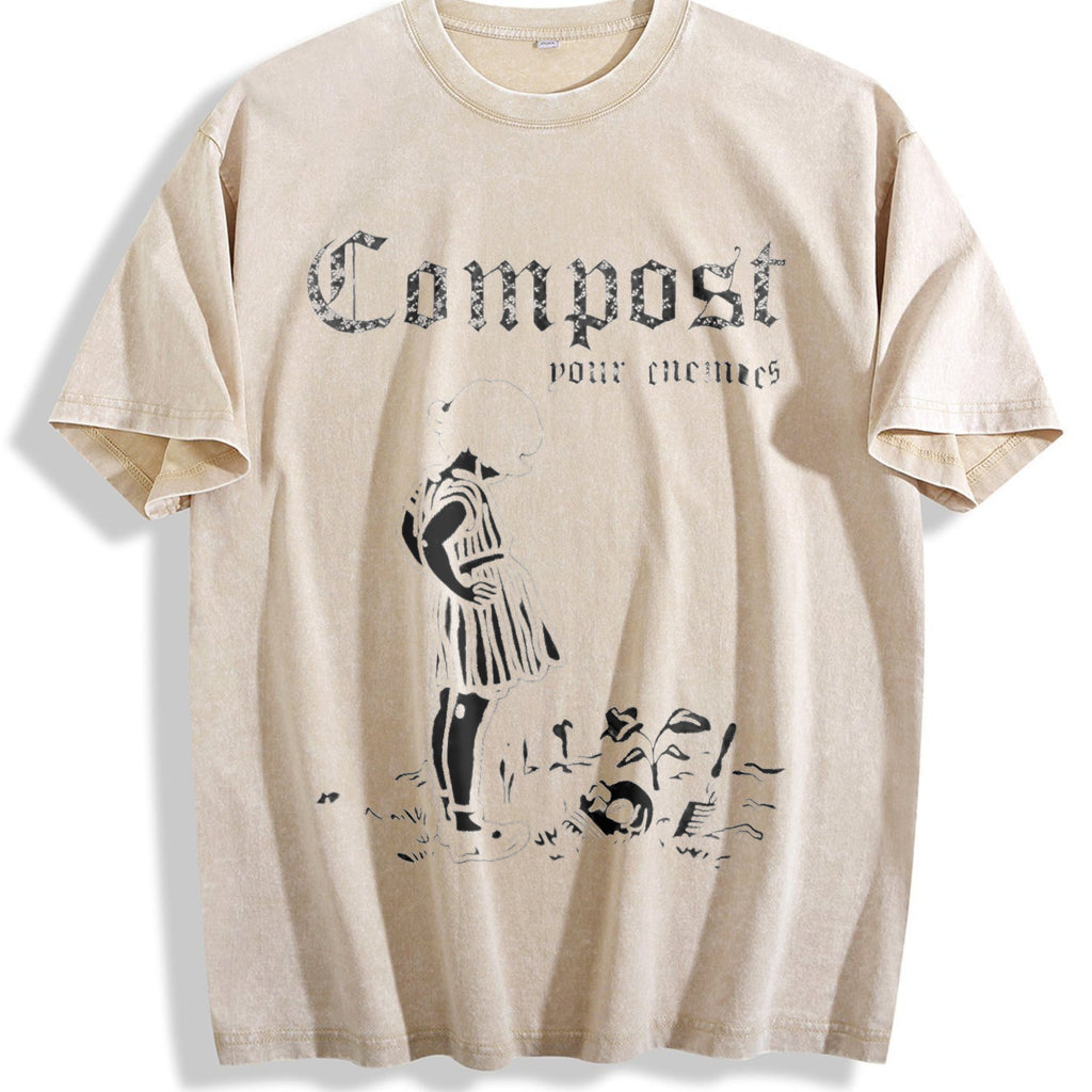 Compost Your Enemies Skeleton Vintage Washed T-Shirt product image 1