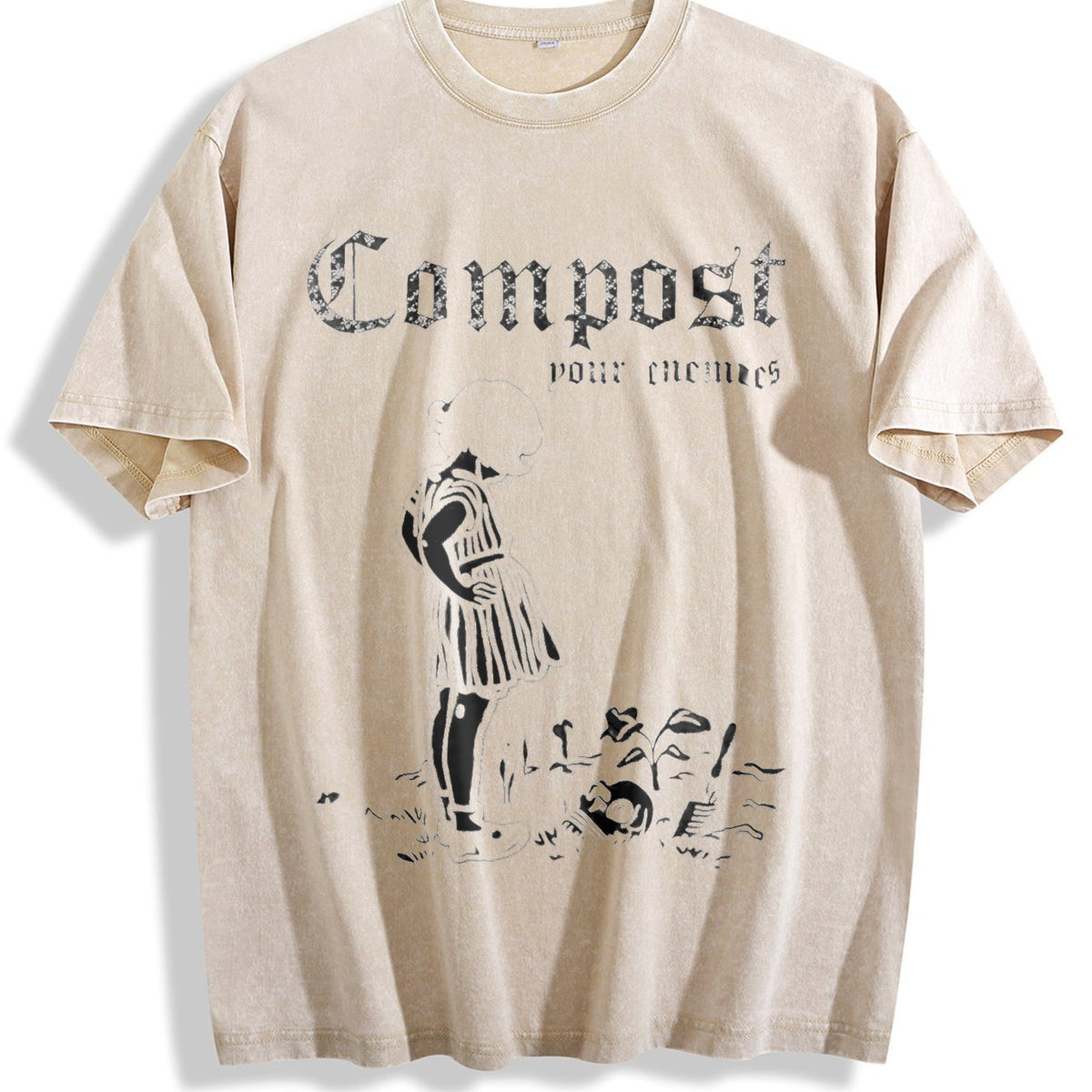 Compost Your Enemies Skeleton Vintage Washed T-Shirt product image 1