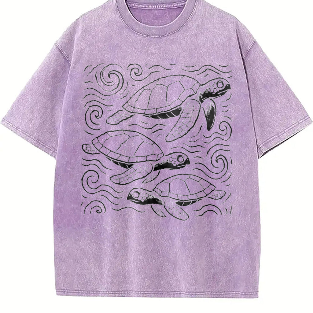 Turtles Ocean 90s Vintage Washed T-Shirt product image 6