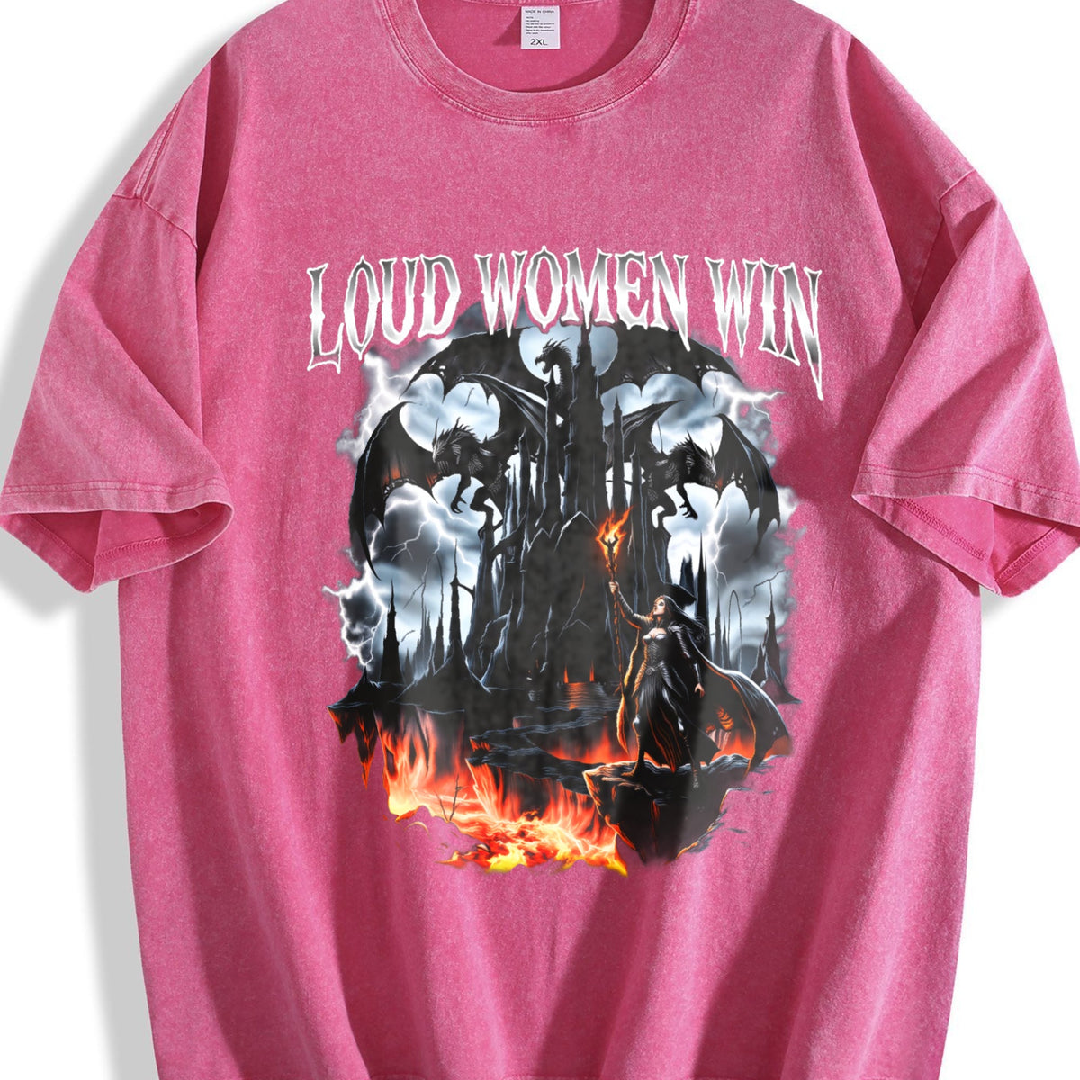 Loud Win Dragon 90s Vintage Washed T-Shirt product image 7