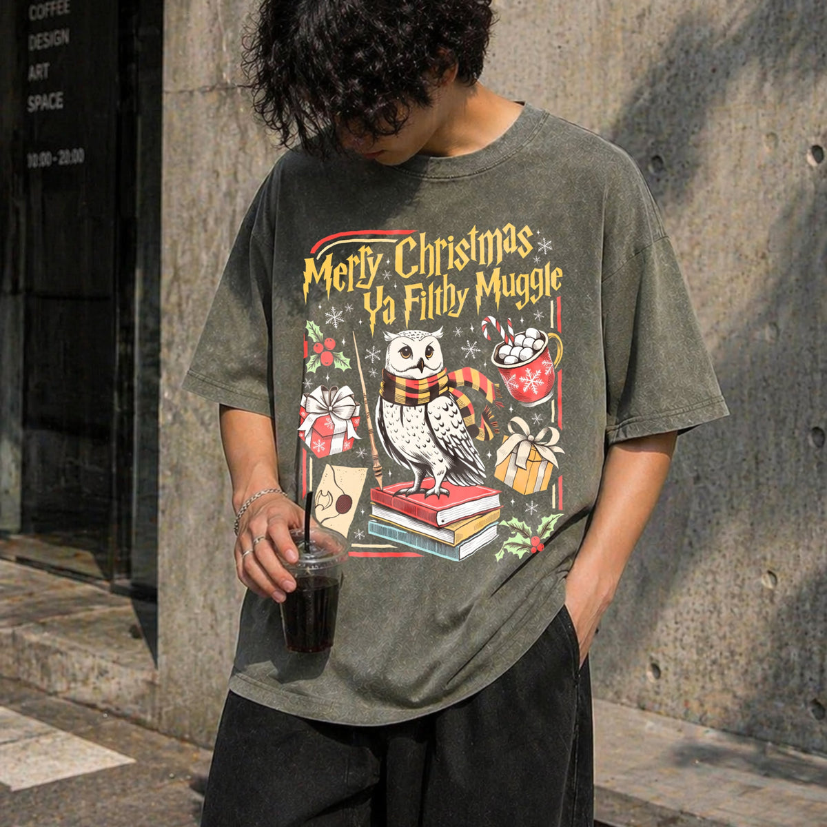 Merry Christmas Ya Filthy Wizard Holiday Vintage Washed product image 4