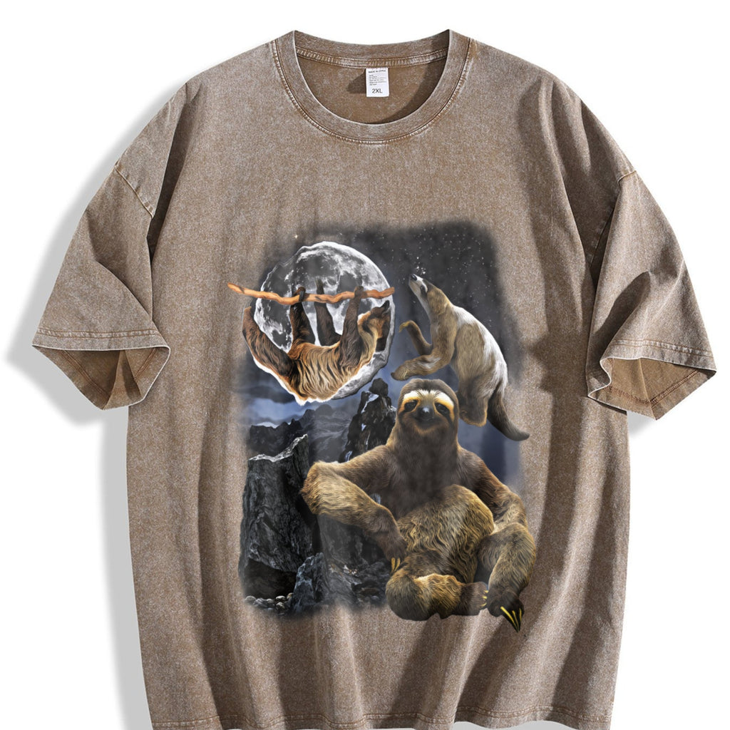 Three Sloths 90s Vintage Washed T-Shirt product image 3