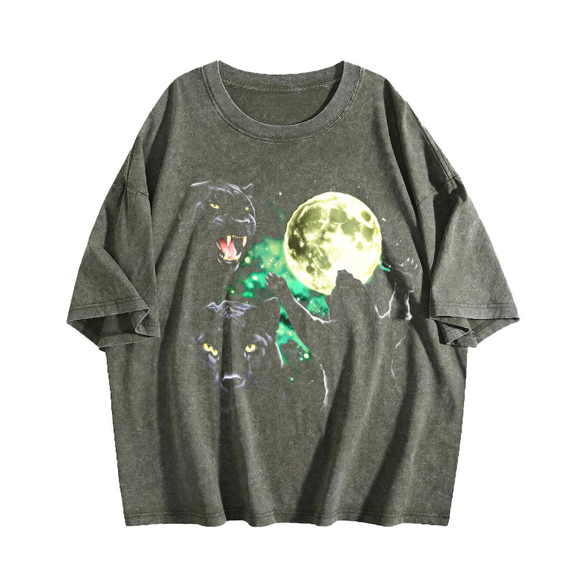 Black Panther Moon Vintage Washed T-Shirt product image 4