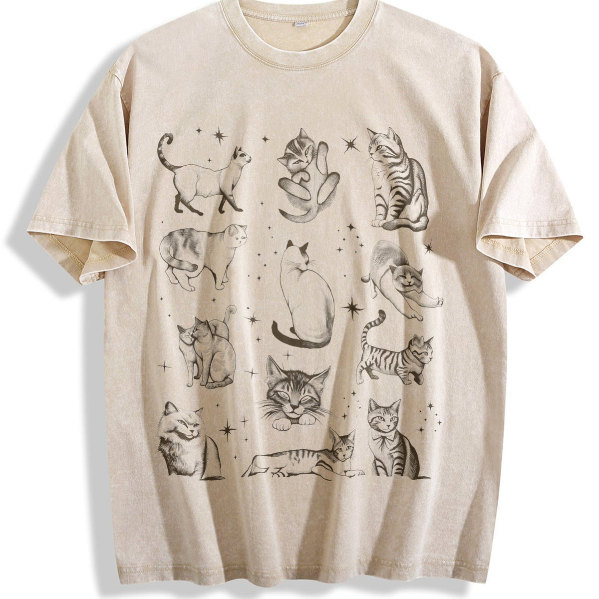 90s Tattoo Cat Vintage Washed T-Shirt product image 1