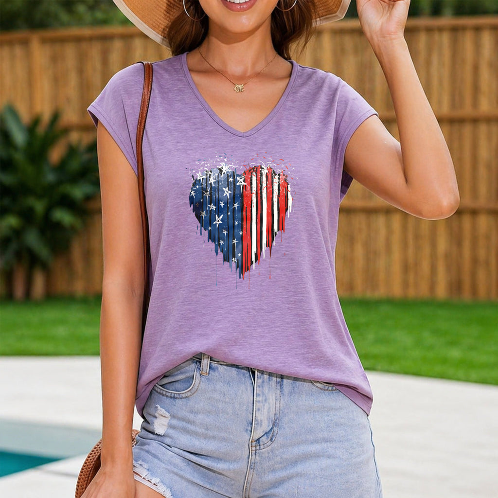 American Independence Day Tank Women's V-Neck Tank Top