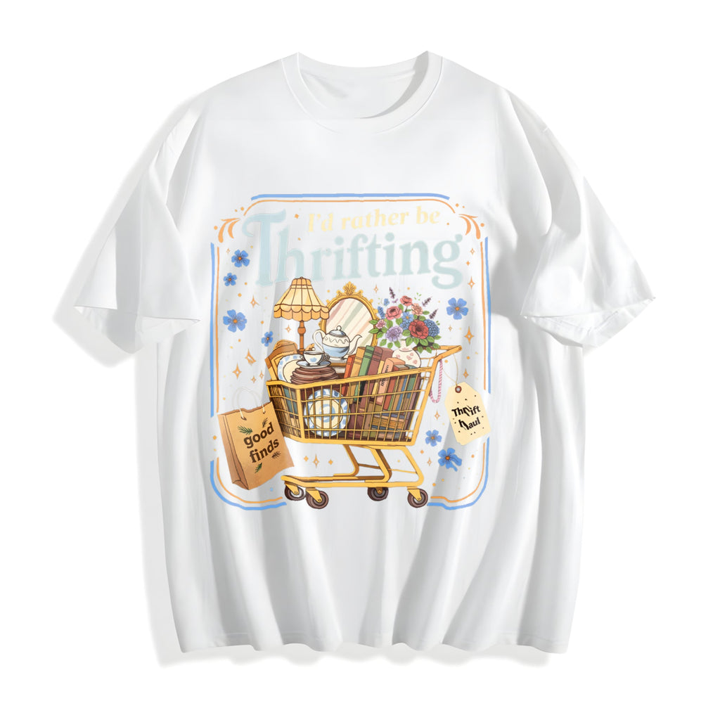 I'd Rather Be Thrifting Cotton T-Shirt product image 2
