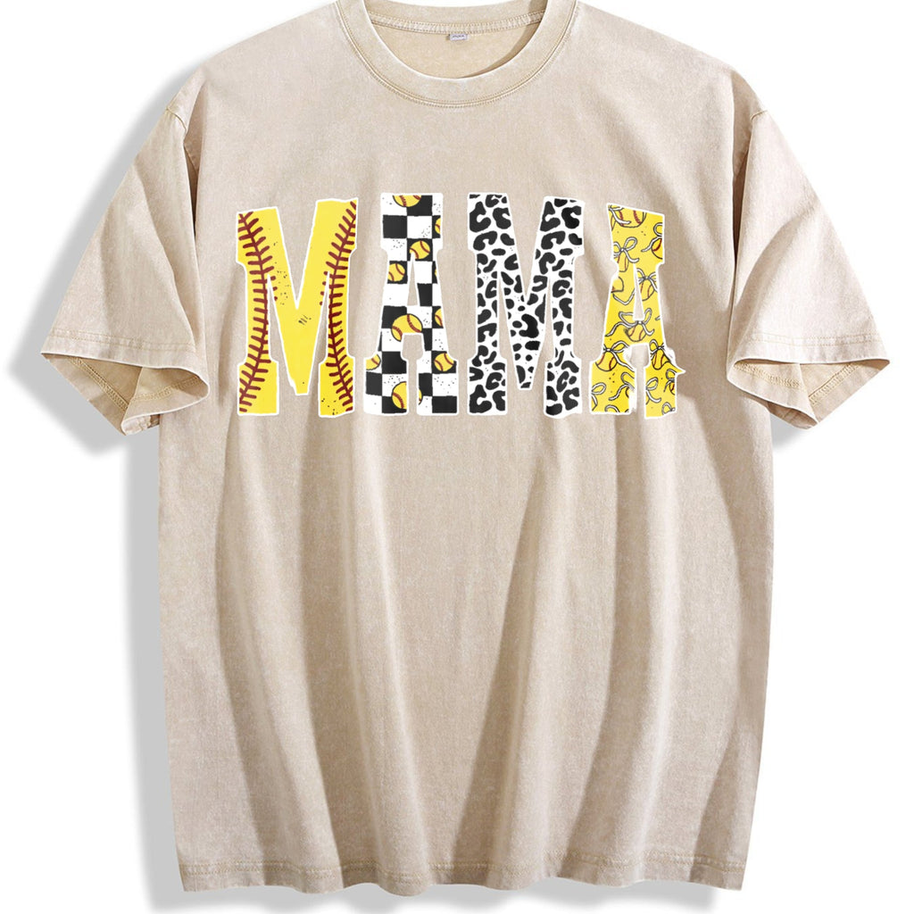 Cute Softball Mama Vintage Washed T-Shirt product image 1