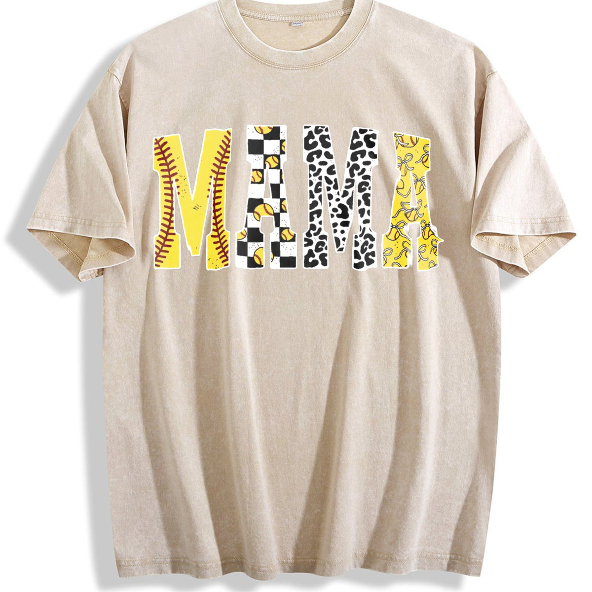 Cute Softball Mama Vintage Washed T-Shirt product image 1