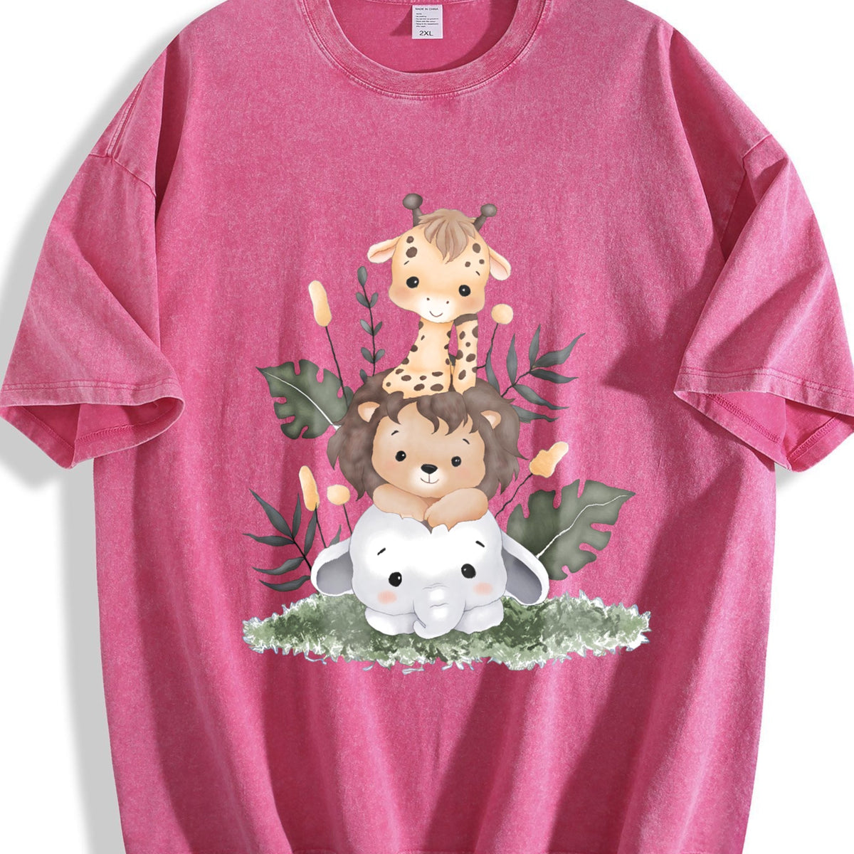 Summer Giraffe Vintage Washed T-Shirt product image 7