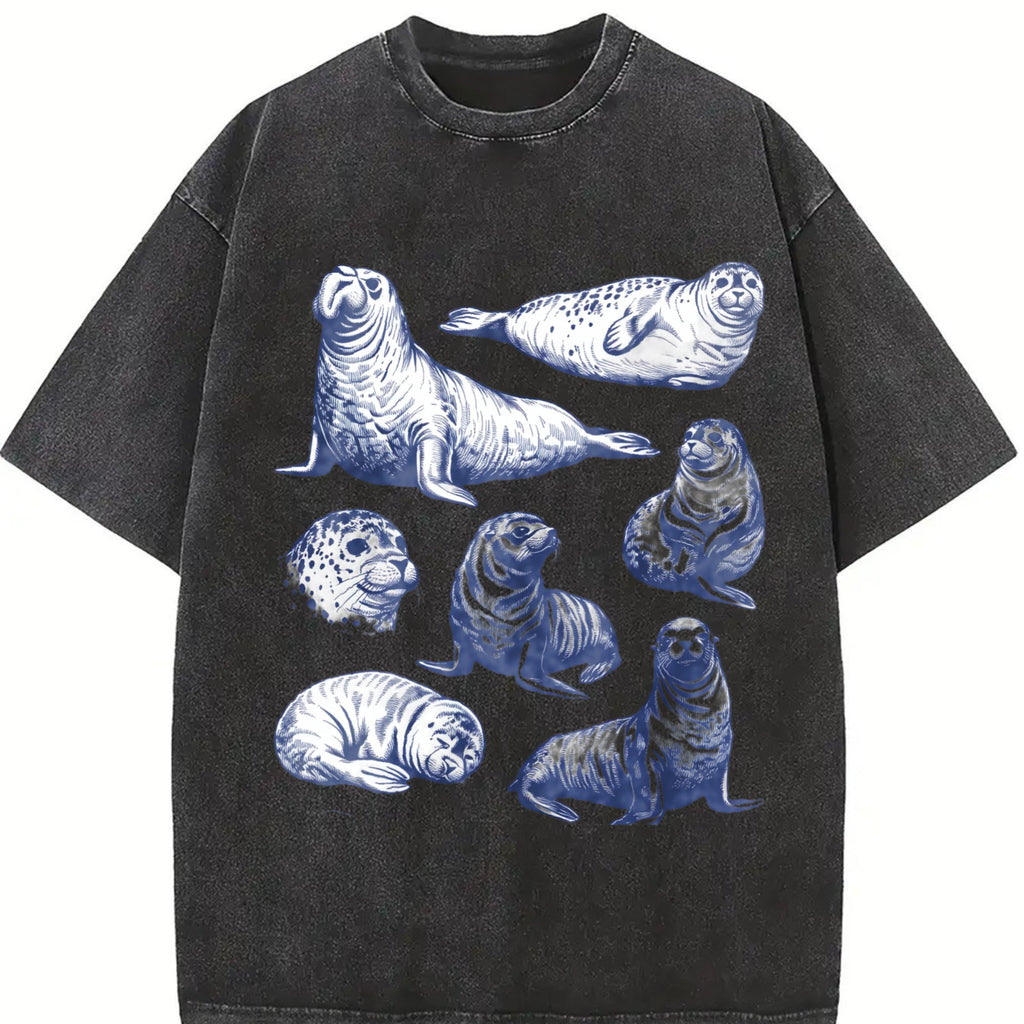 Seal 90s Tattoo Vintage Washed T-Shirt product image 2