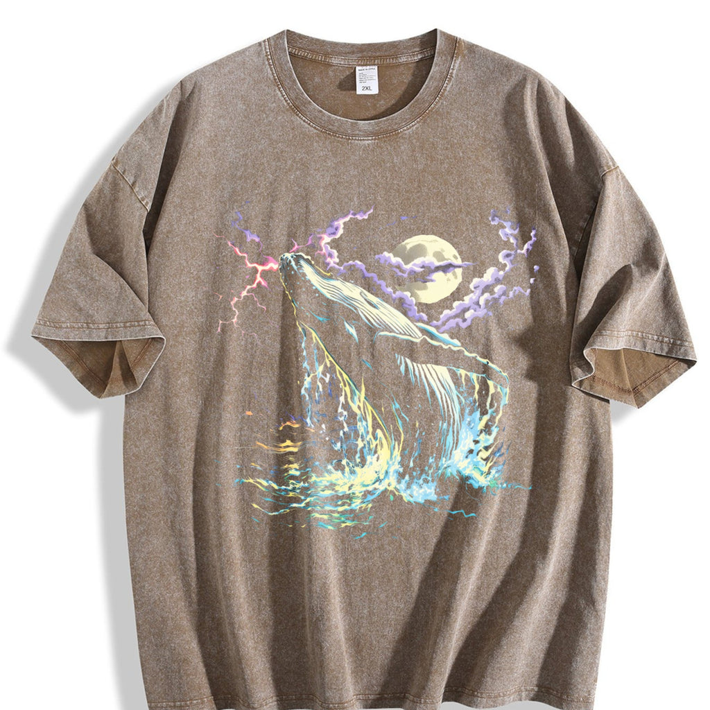 Whale Midnight 90s Vintage Washed T-Shirt product image 3
