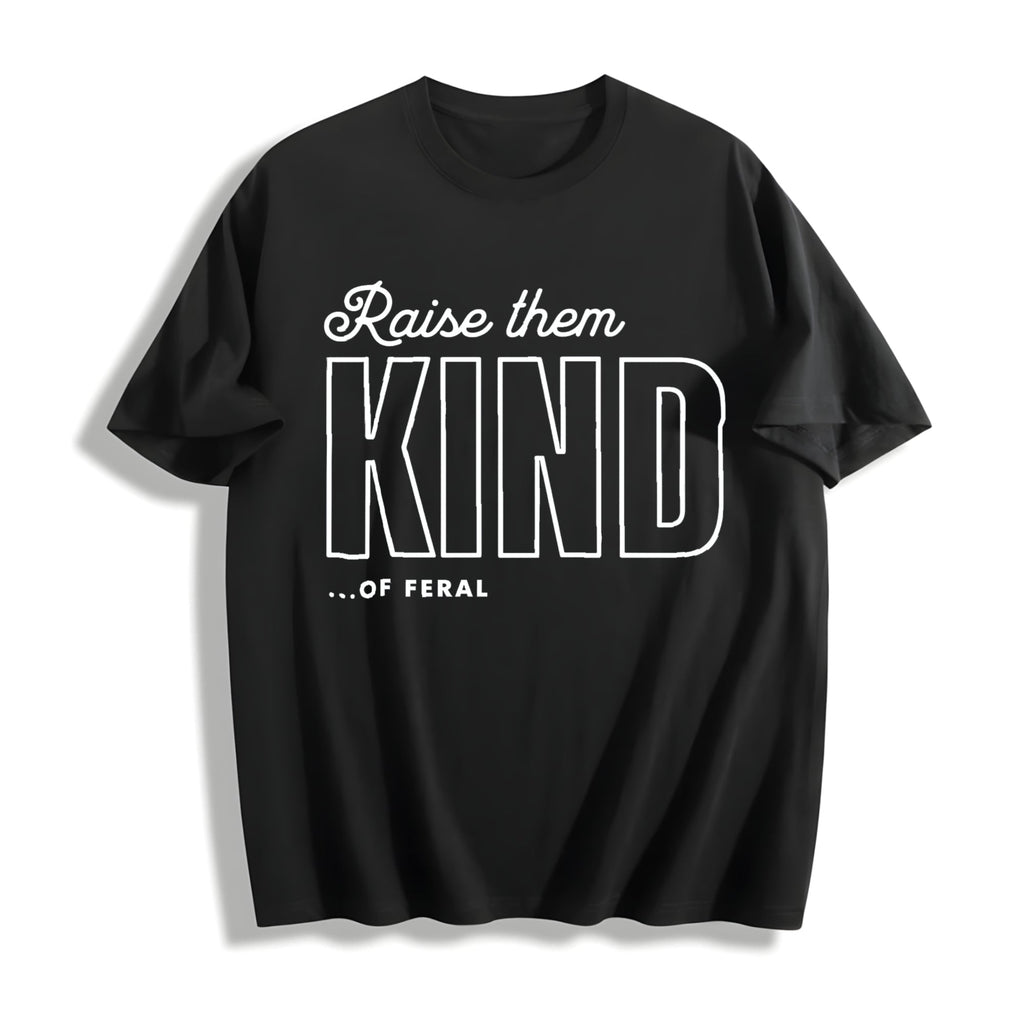 Raise Them Feral Cotton T-Shirt product image 1