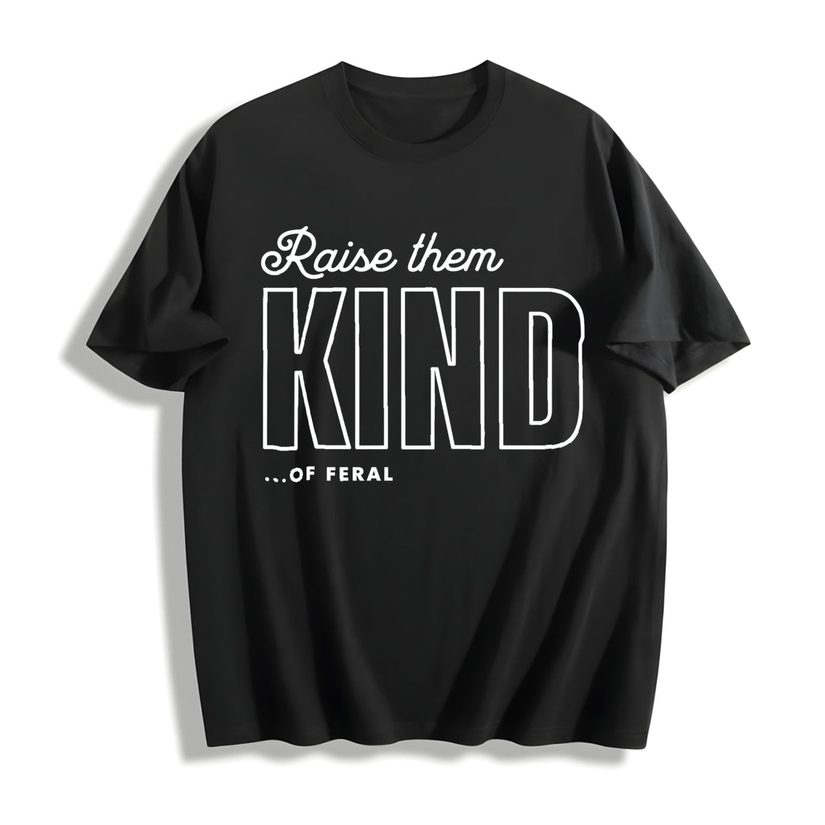 Raise Them Feral Cotton T-Shirt product image 1