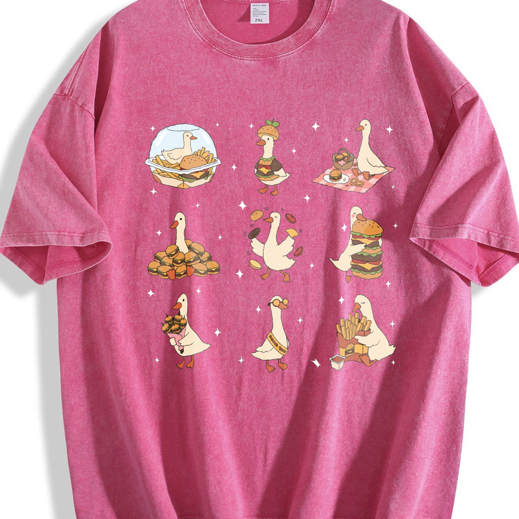 Burger Lover Silly Goose Vintage Washed T-Shirt product image 5