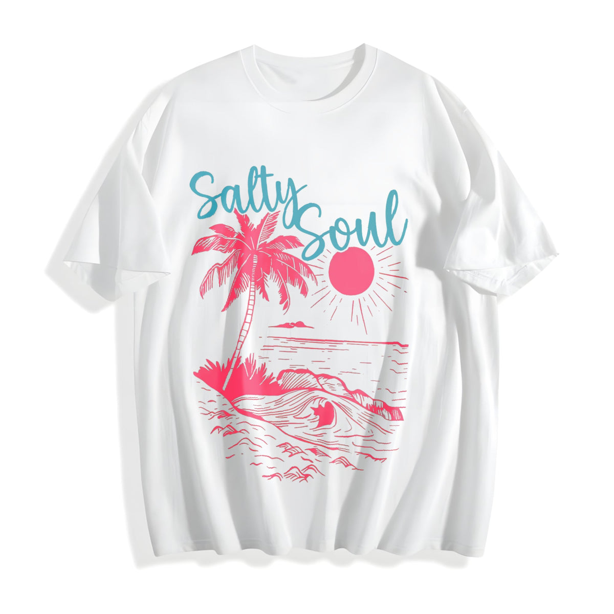 Palm Tree & Sun Cotton T-Shirt product image 2