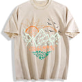 Floral Mountain Sunrise Summer Vintage Washed T-Shirt product image 1